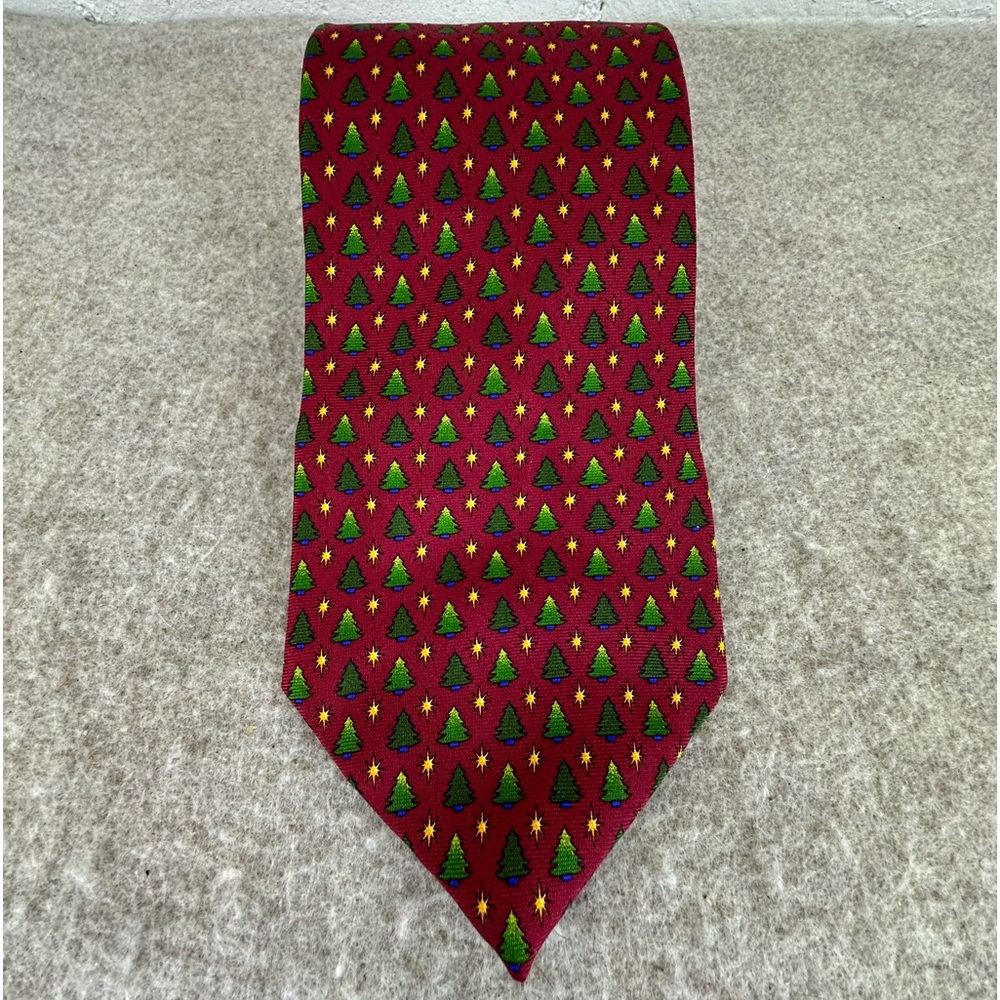 Brooks Brothers Makers Christmas Holiday Tie Trees and Stars 100% Silk